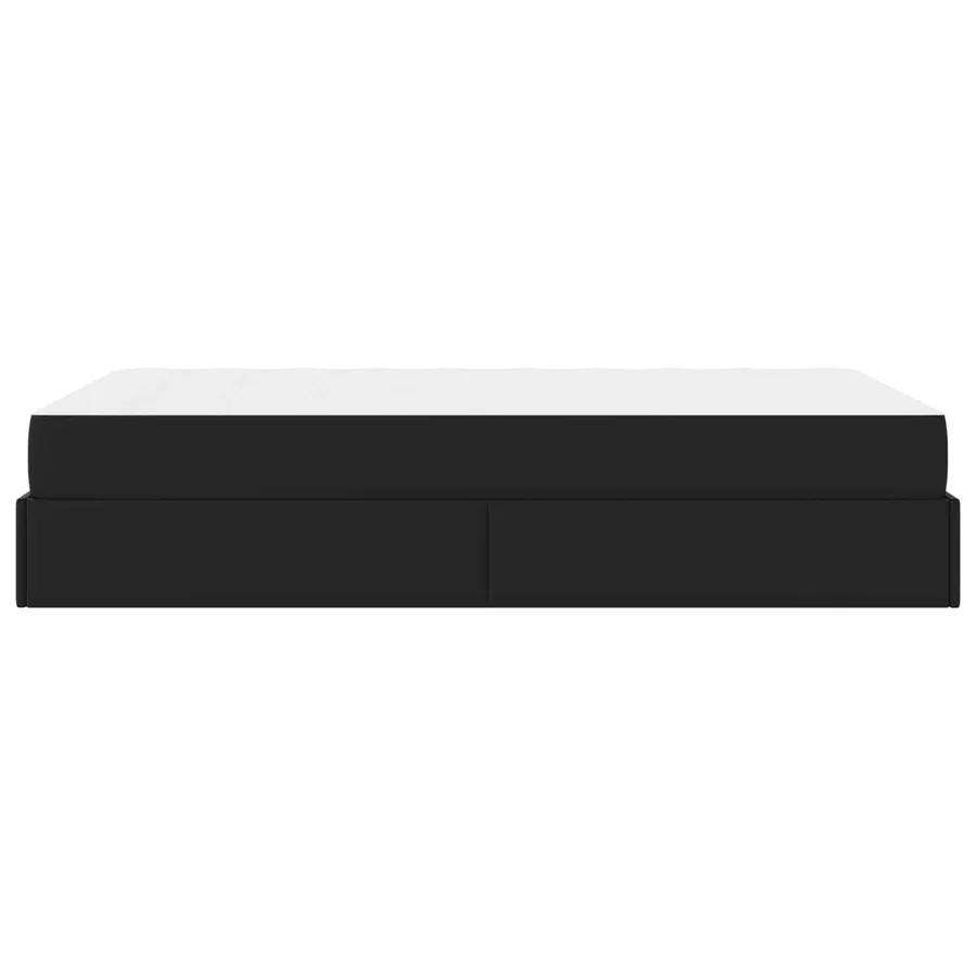 Cadre de lit avec matelas Autre 2 pcs Noir PVC - 7