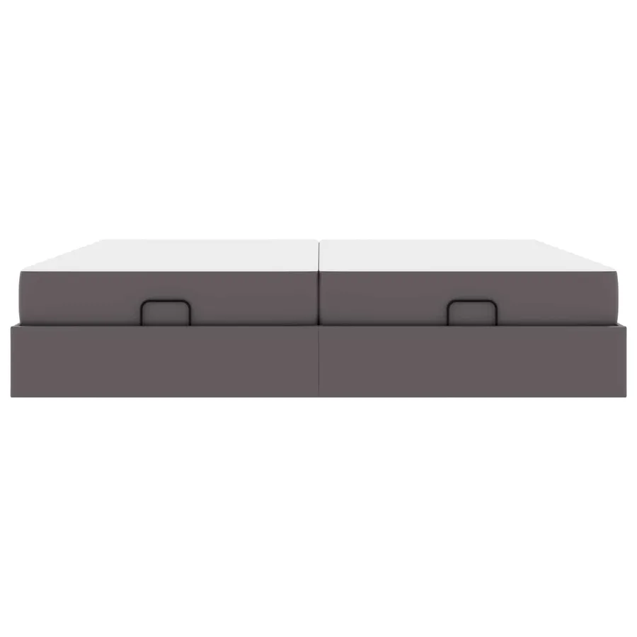 Cadre de lit avec matelas avec matelas 2 pcs Gris PVC - 7