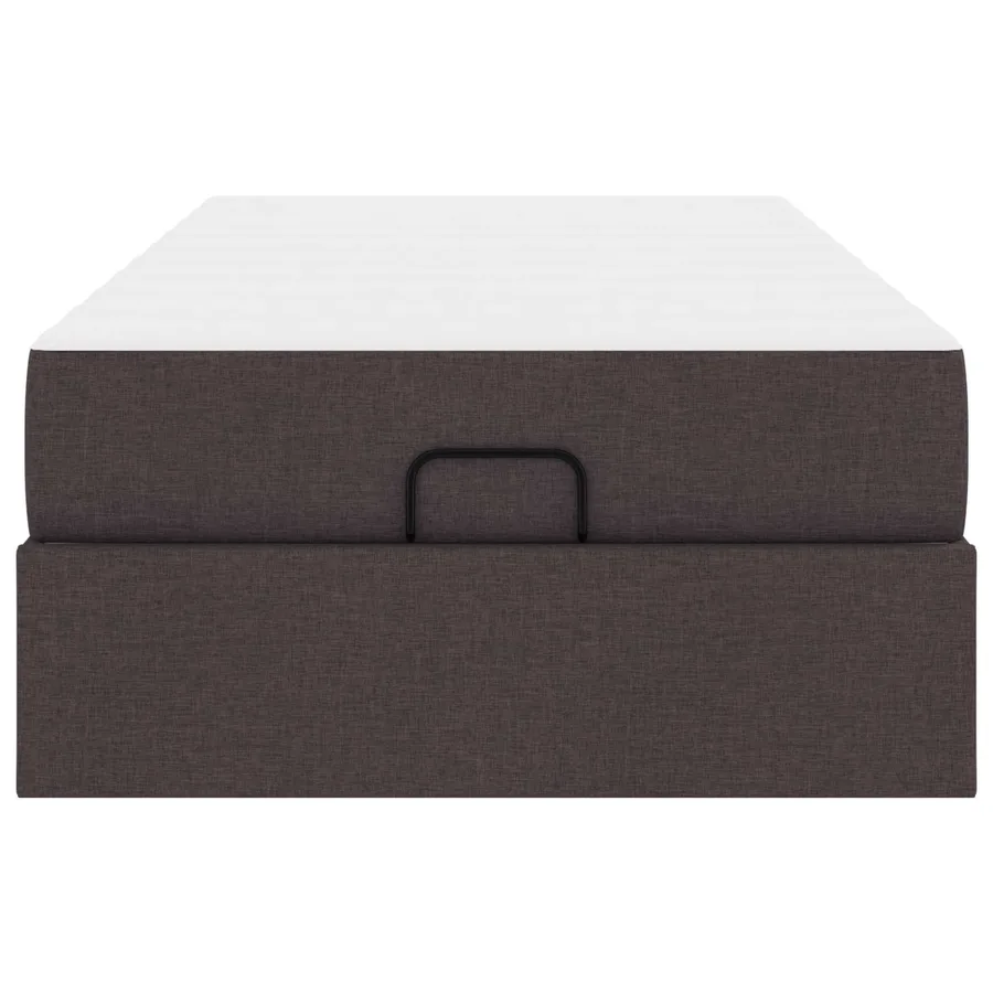 Cadre de lit avec matelas 2 pcs Tan tissu - 7
