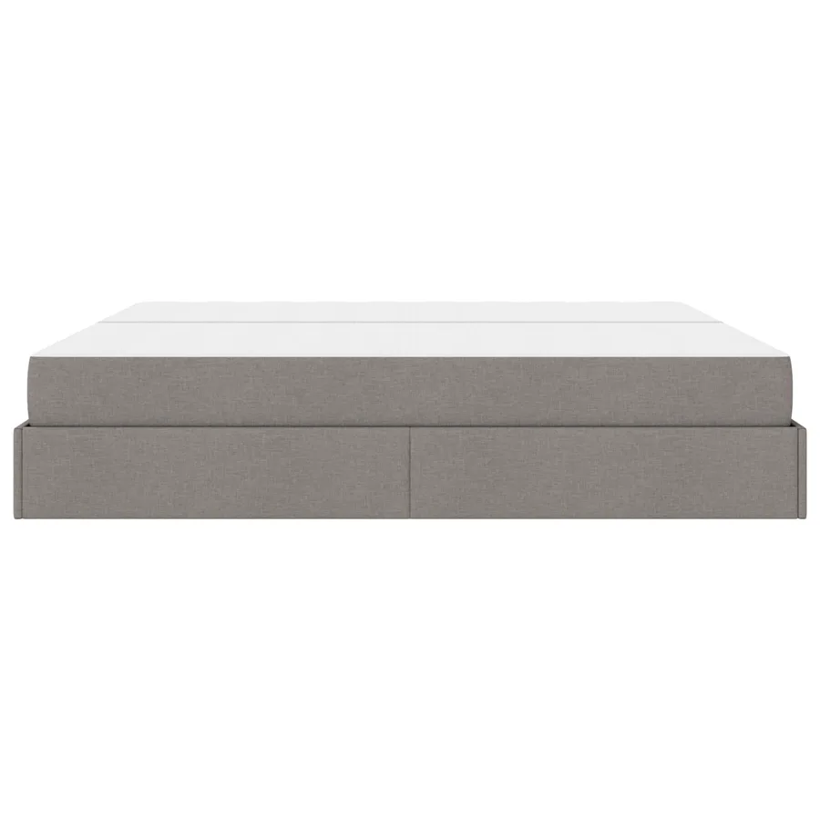 Cadre de lit avec matelas avec matelas 2 pcs Taupe tissu - 7