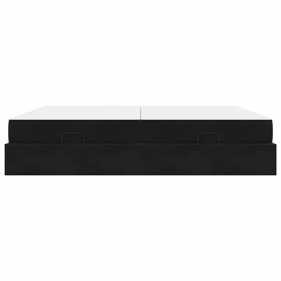 Cadre de lit avec matelas avec matelas 2 pcs Noir Velours - 5