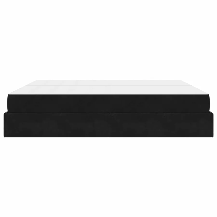 Cadre de lit avec matelas avec matelas 2 pcs Noir Velours - 6