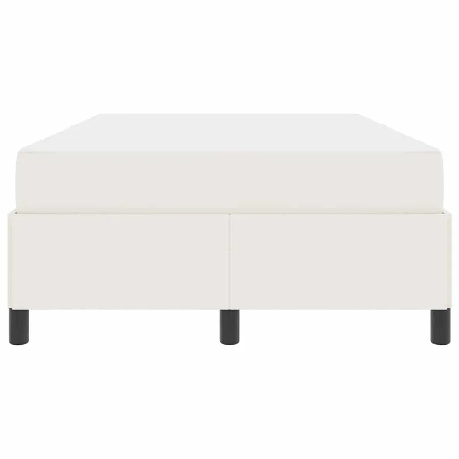 Cadre de lit avec matelas Crème 120 x 190 cm tissu - 5