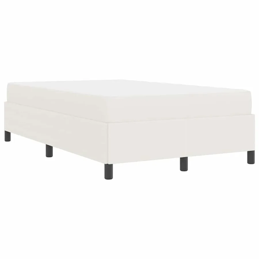 Cadre de lit avec matelas Crème 120 x 190 cm tissu - 7