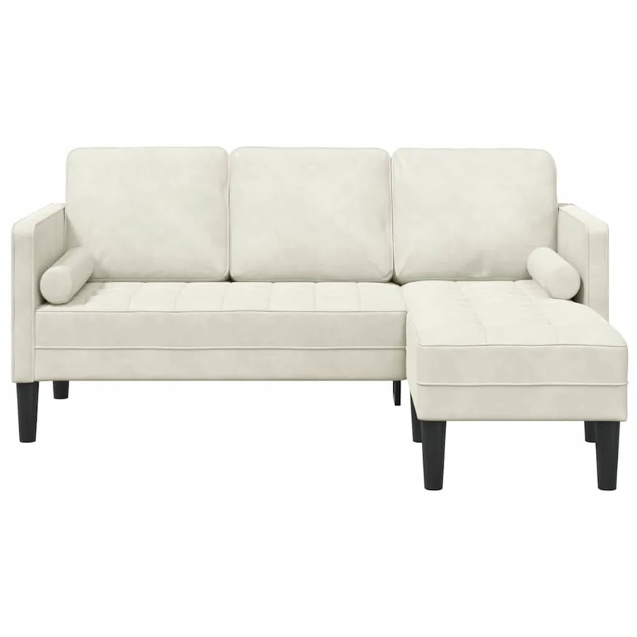 Ensemble de Canapés avec coussin Crème Polyester - 4