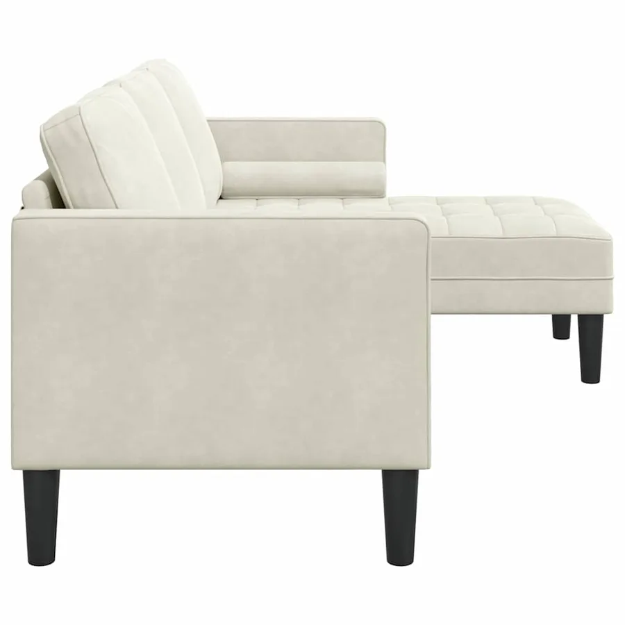 Ensemble de Canapés avec coussin Crème Polyester - 5