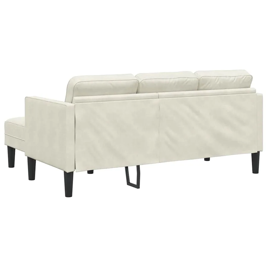 Ensemble de Canapés avec coussin Crème Polyester - 6