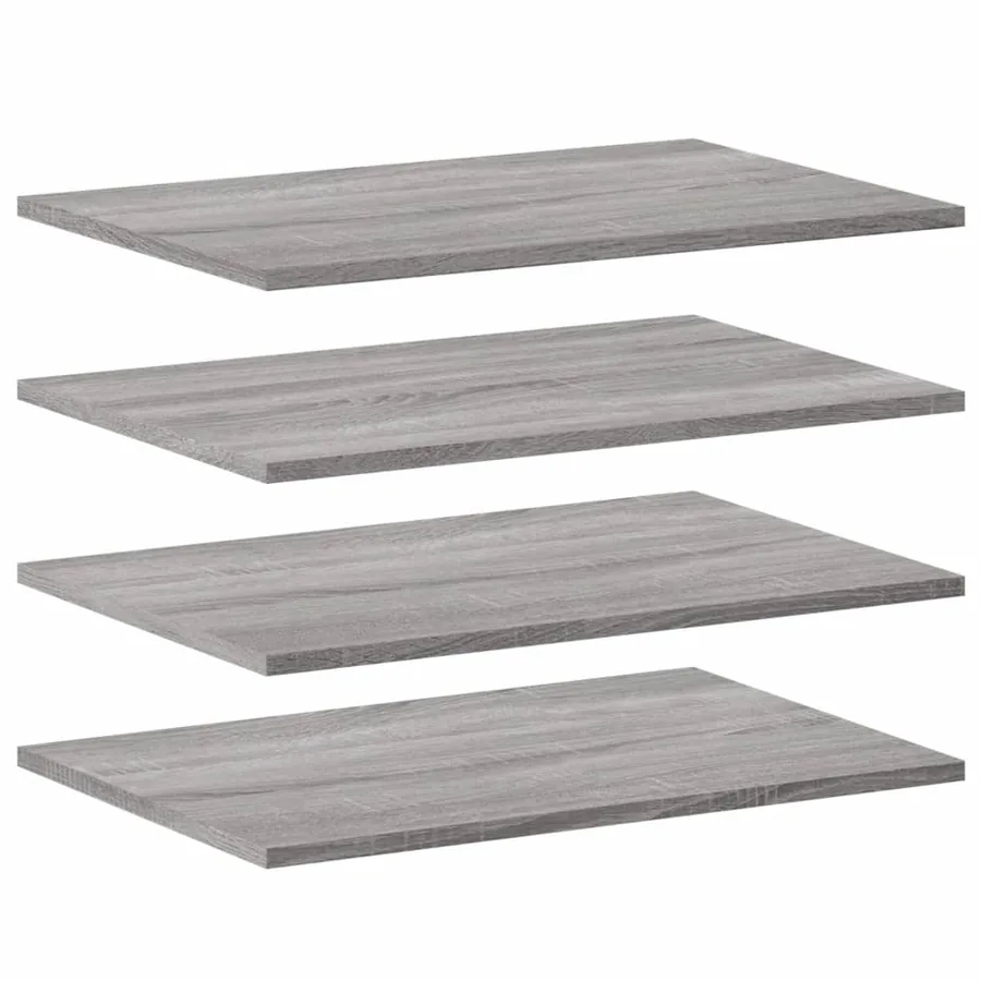 Étagères murales 4 pcs sonoma gris 60x40x1,5 cm bois ingénierie - 2