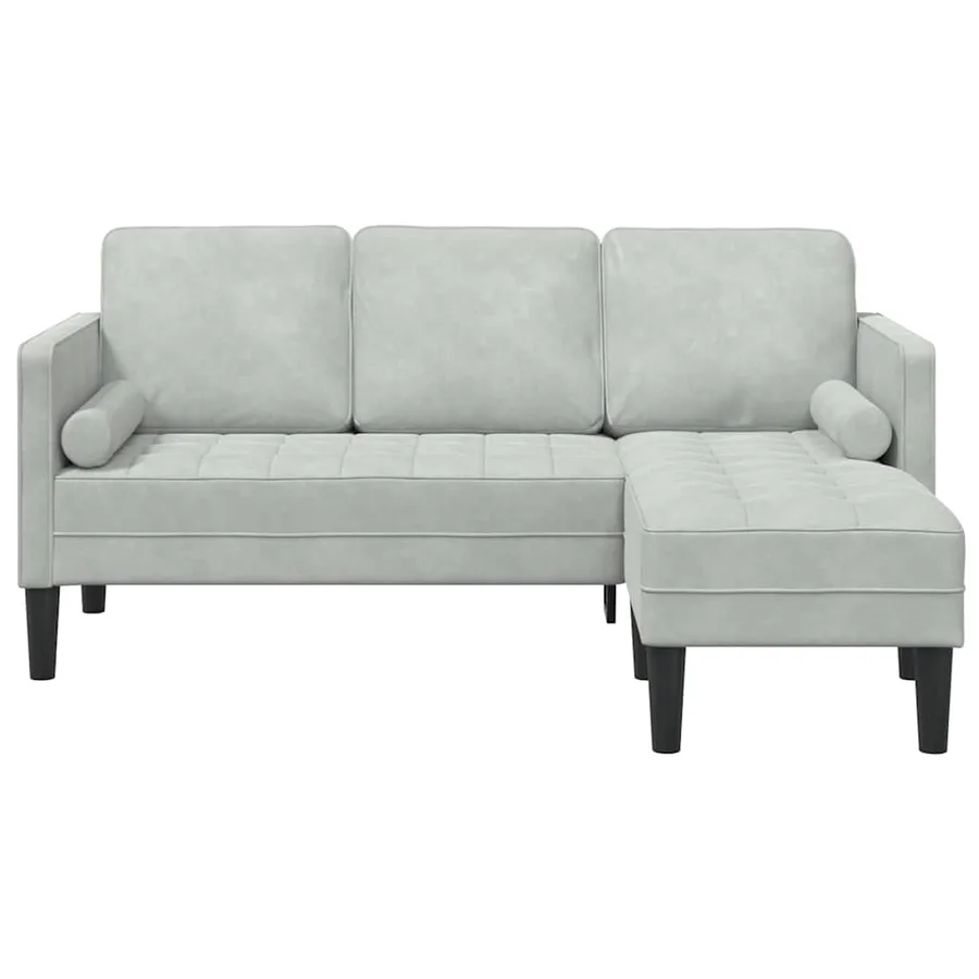 Ensemble de Canapés avec coussin Gris clair Polyester - 2
