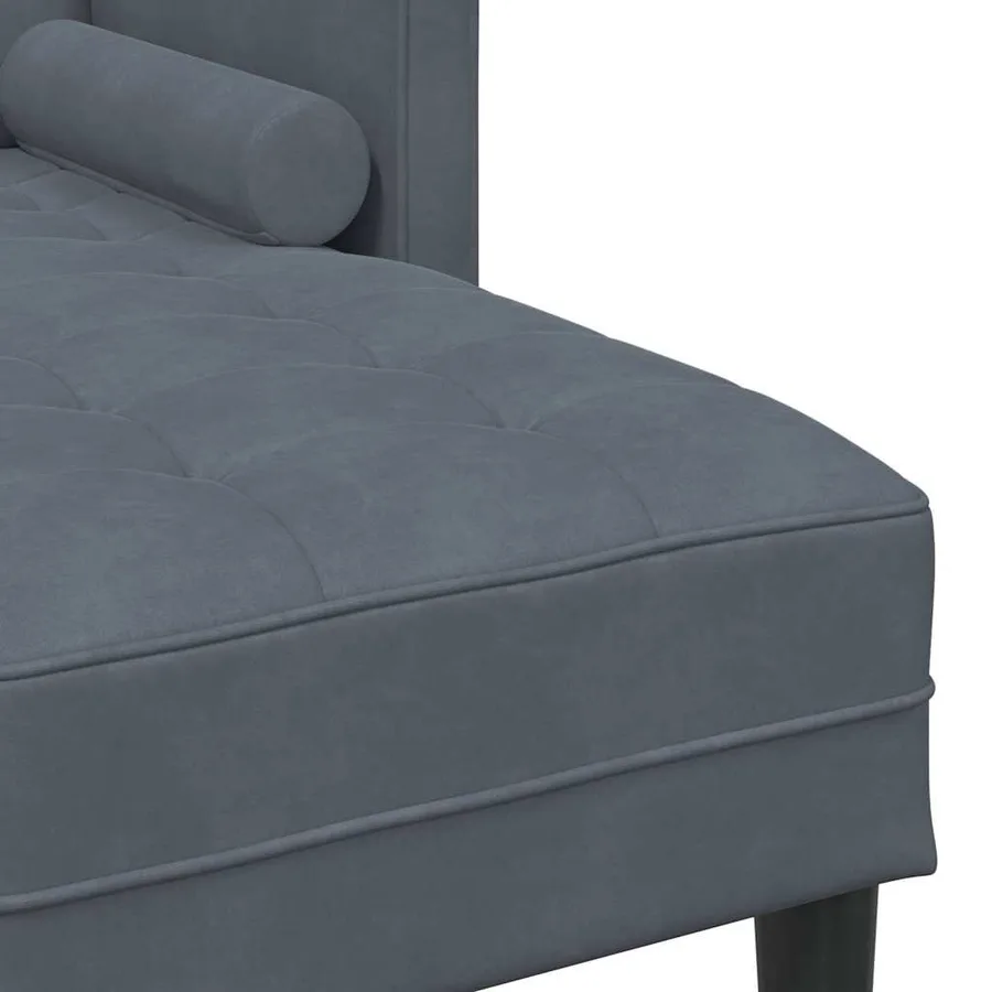 Ensemble de Canapés avec coussin 2 pcs Gris foncé Polyester - 9