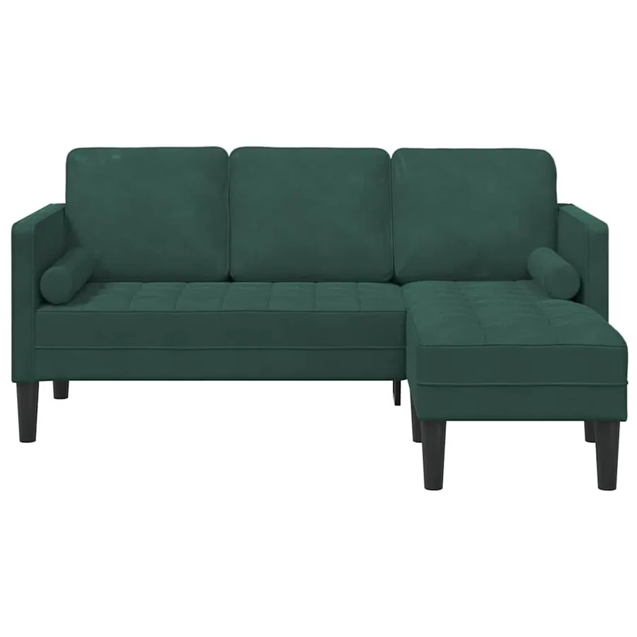 Ensemble de Canapés avec coussin Vert foncé Polyester - 4