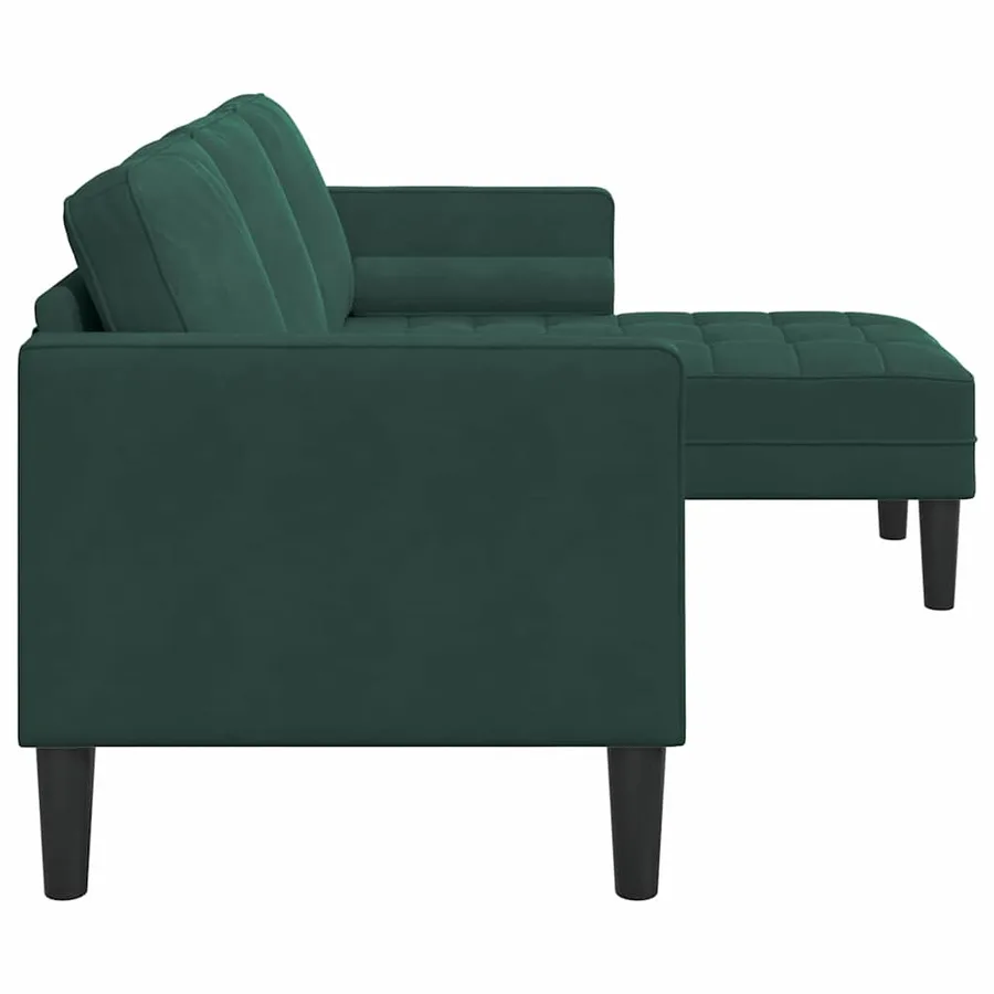 Ensemble de Canapés avec coussin Vert foncé Polyester - 5
