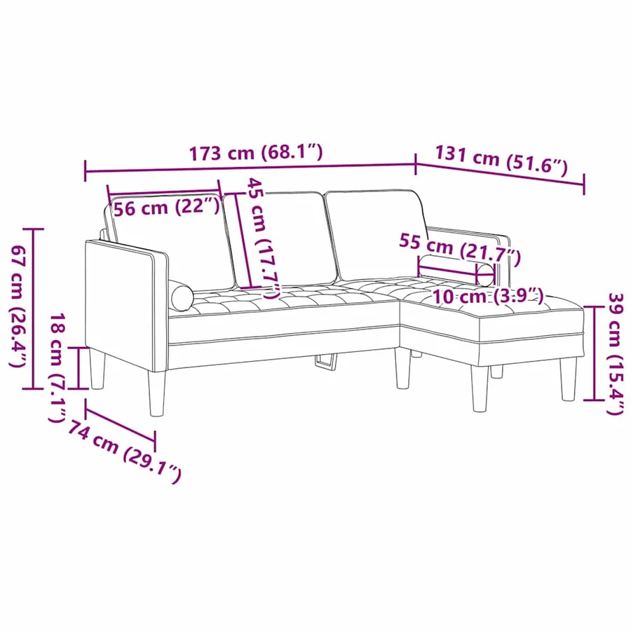 Ensemble de Canapés avec coussin Vert foncé Polyester - 8