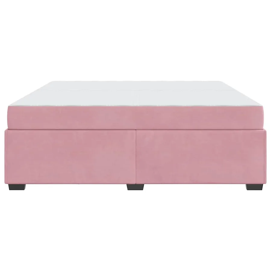 Cadre de lit avec matelas Rose 200 x 200 cm tissu - 6