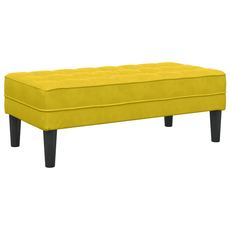 Ensemble de Canapés avec coussin 2 pcs Jaune Polyester - 4