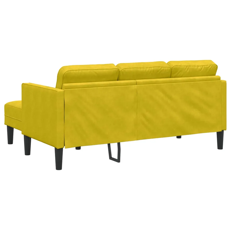 Ensemble de Canapés avec coussin 2 pcs Jaune Polyester - 6