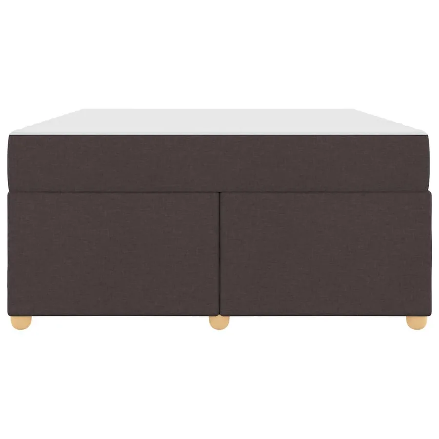 Cadre de lit avec matelas Marron foncé 160 x 200 cm tissu - 5