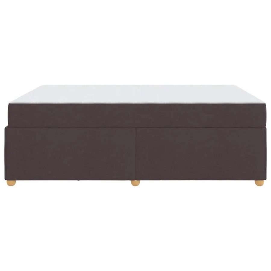 Cadre de lit avec matelas Marron foncé 160 x 200 cm tissu - 6