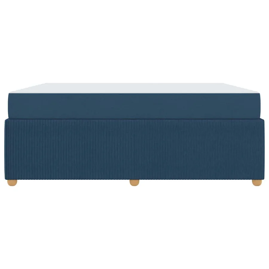 Cadre de lit avec matelas Bleu 180 x 200 cm tissu - 5