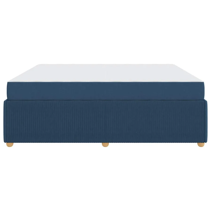 Cadre de lit avec matelas Bleu 180 x 200 cm tissu - 6