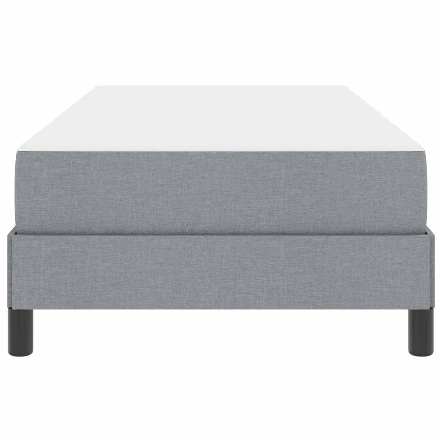 Lit à ressorts avec matelas Gris clair 90 x 190 cm tissu - 7