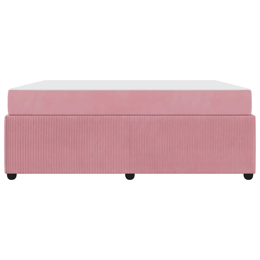 Cadre de lit avec matelas Rose 180 x 200 cm tissu - 5
