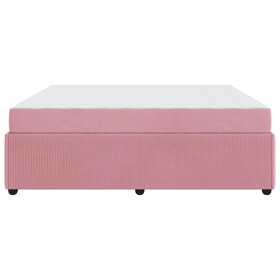Cadre de lit avec matelas Rose 180 x 200 cm tissu - 6