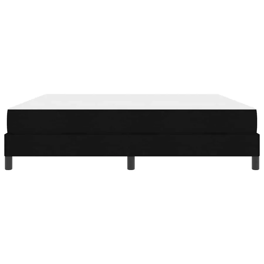 Lit à ressorts avec matelas Noir 180 x 200 cm tissu - 7
