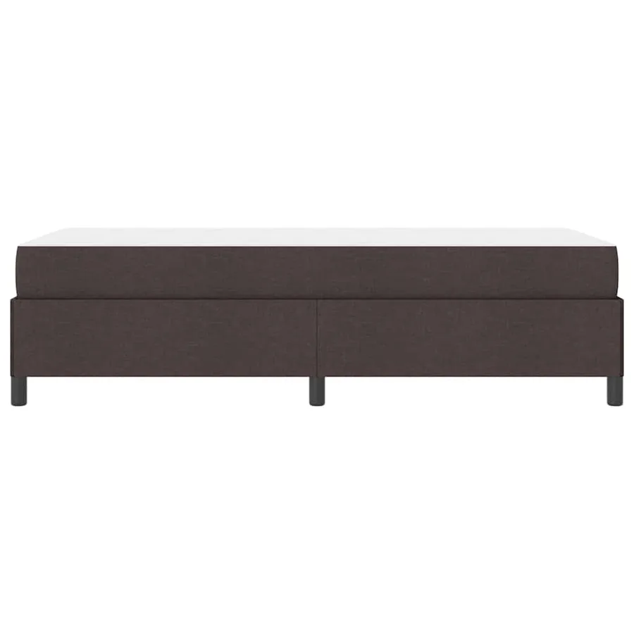 Lit à ressorts Marron foncé 80 x 200 cm tissu - 7