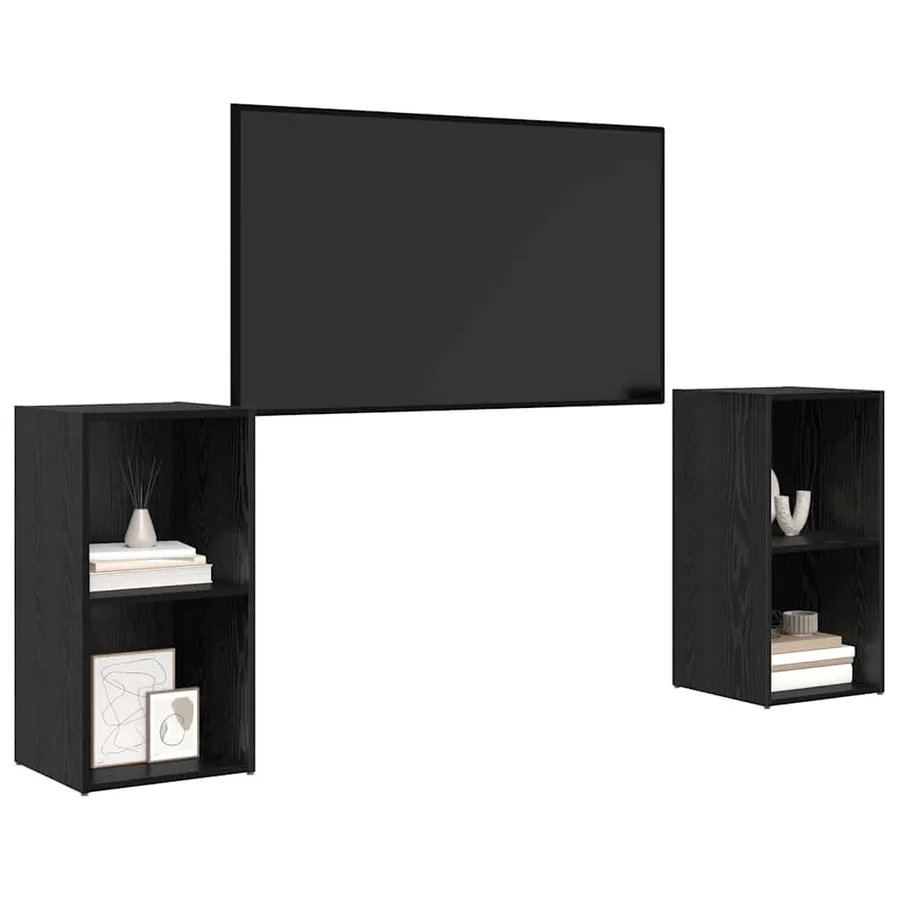 Ensemble meuble TV 2 pcs Chêne noir 72 x 35 x 36,5 cm - 3