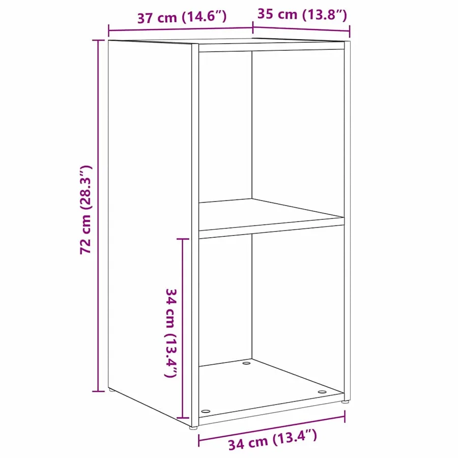 Ensemble meuble TV 2 pcs Chêne noir 72 x 35 x 36,5 cm - 8