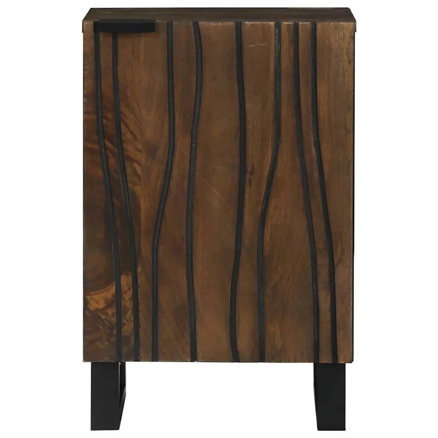 Meuble de Lavabo de Salle de Bain Noyer 38 x 33,5 x 58 cm - 4