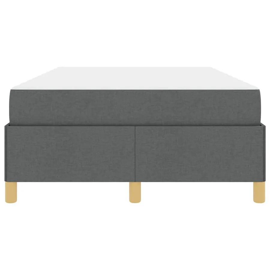 Cadre de lit avec matelas Gris foncé 120 x 190 cm tissu - 5