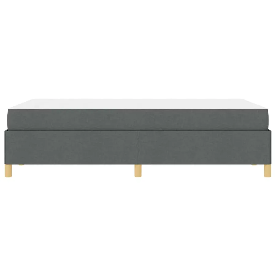 Cadre de lit avec matelas Gris foncé 120 x 190 cm tissu - 6