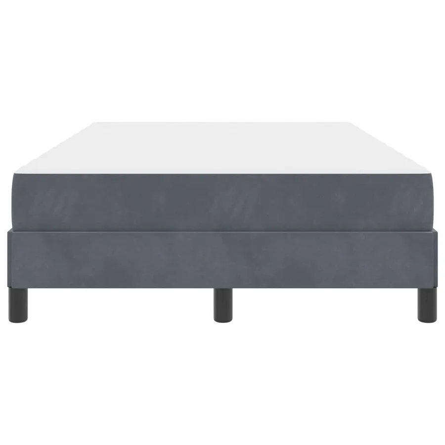 Lit à ressorts avec matelas Gris foncé 120 x 190 cm tissu - 6