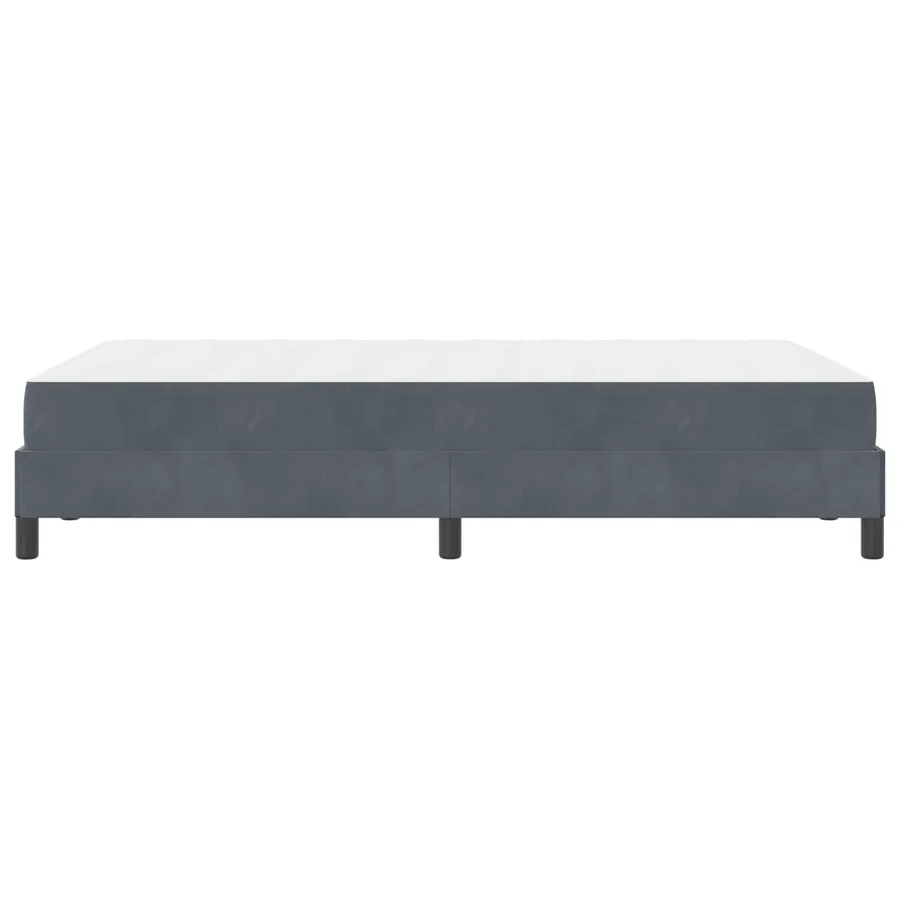 Lit à ressorts avec matelas Gris foncé 120 x 190 cm tissu - 7