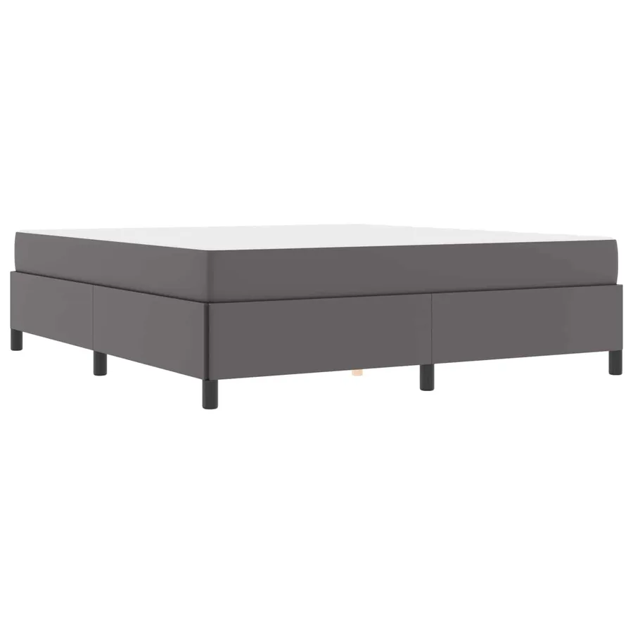 Cadre de lit avec matelas Gris 180 x 200 cm tissu - 4