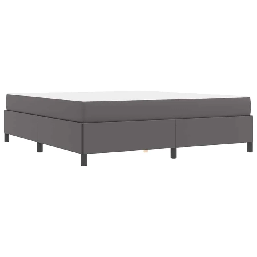 Cadre de lit avec matelas Gris 180 x 200 cm tissu - 9