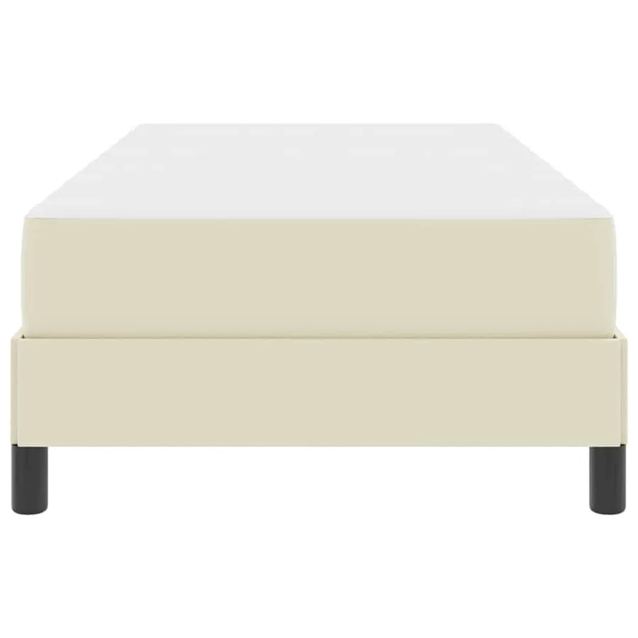 Cadre de lit avec matelas Crème 90 x 200 cm tissu - 7