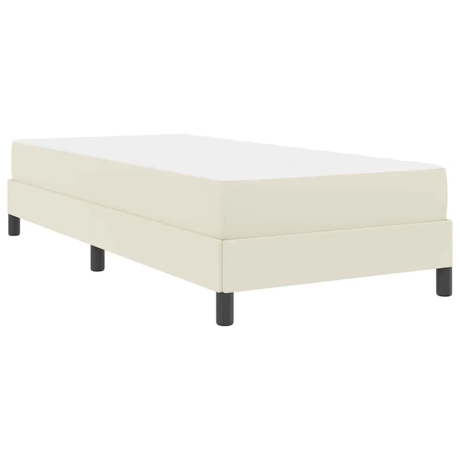 Cadre de lit avec matelas Crème 90 x 200 cm tissu - 9
