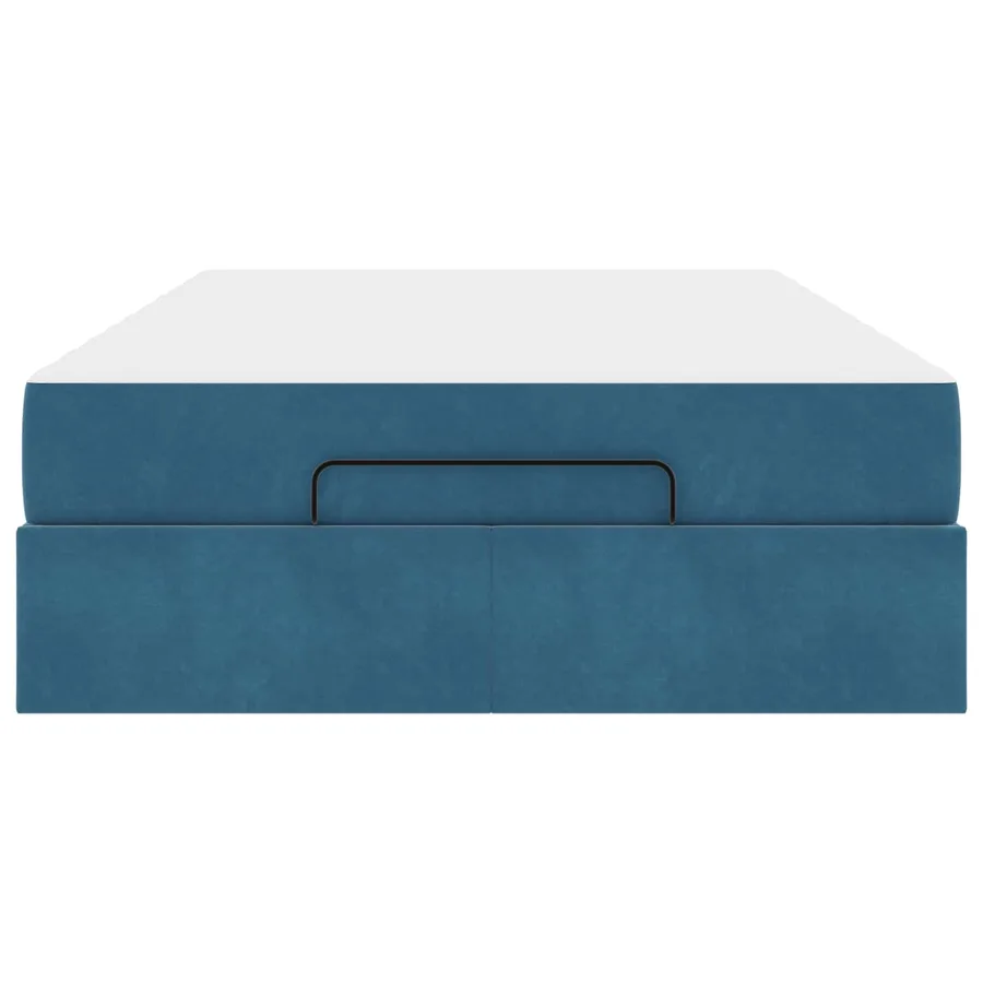 Cadre de lit avec matelas 2 pcs Bleu Velours - 6