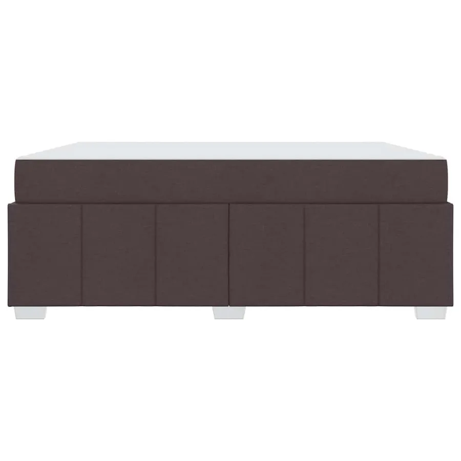Cadre de lit avec matelas Marron foncé 180 x 200 cm tissu - 7