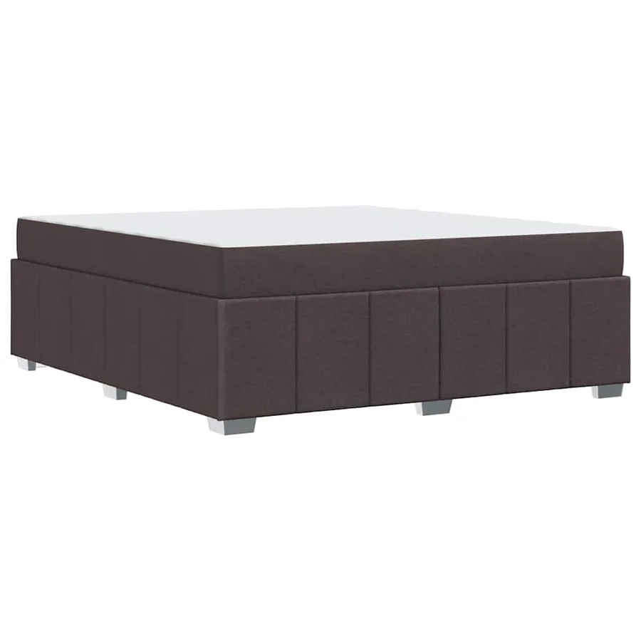 Cadre de lit avec matelas Marron foncé 180 x 200 cm tissu - 9