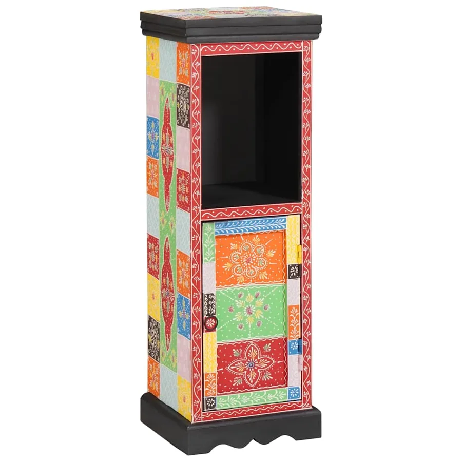 Commode Multicolore 30 x 30 x 90 cm Bois de mangue massif - 6