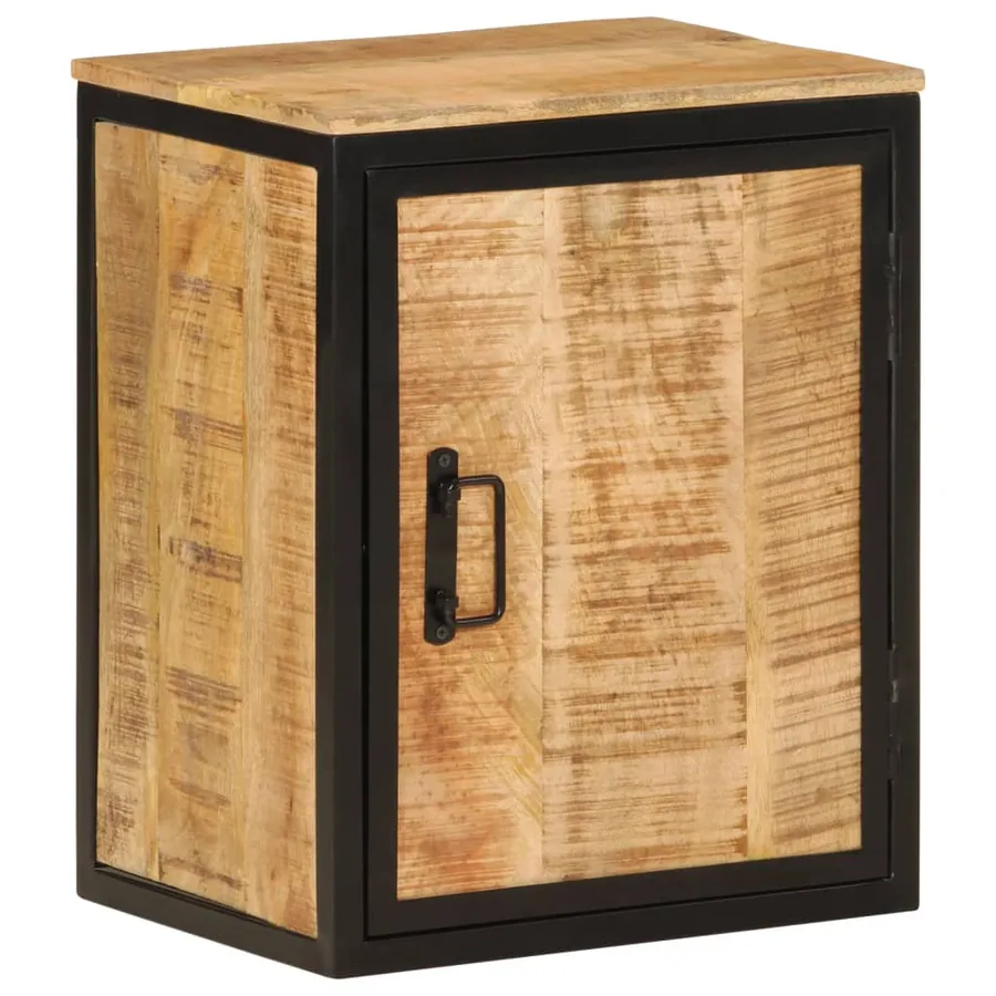 Armoire de salle de bain 40x30x50cm bois massif manguier et fer - 10