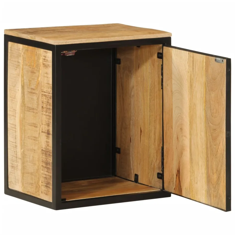 Armoire de salle de bain 40x30x50cm bois massif manguier et fer - 2