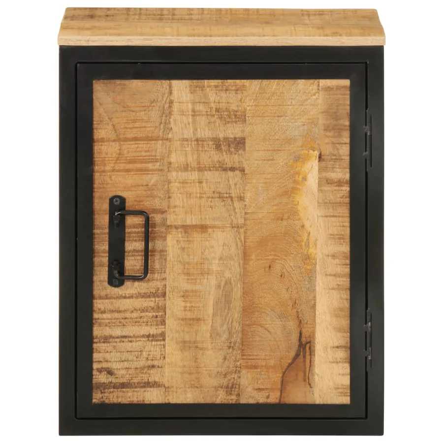 Armoire de salle de bain 40x30x50cm bois massif manguier et fer - 3