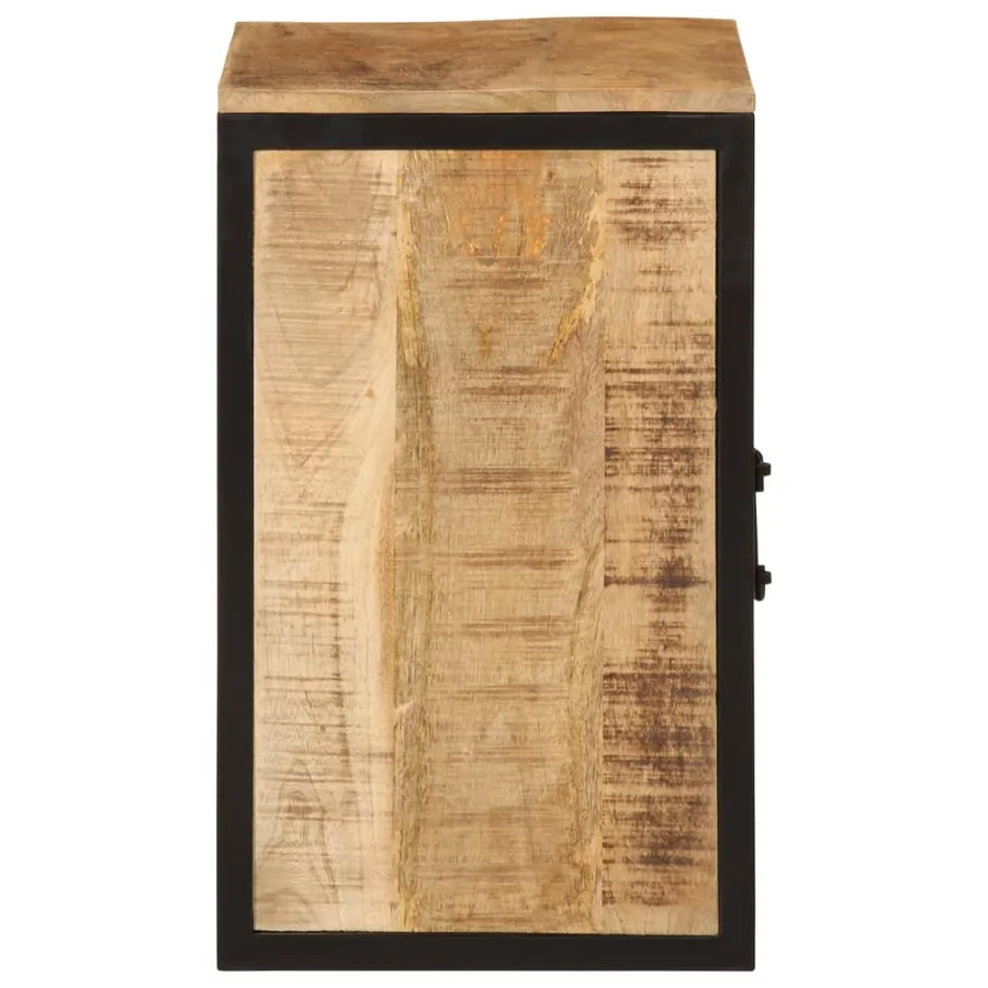 Armoire de salle de bain 40x30x50cm bois massif manguier et fer - 4