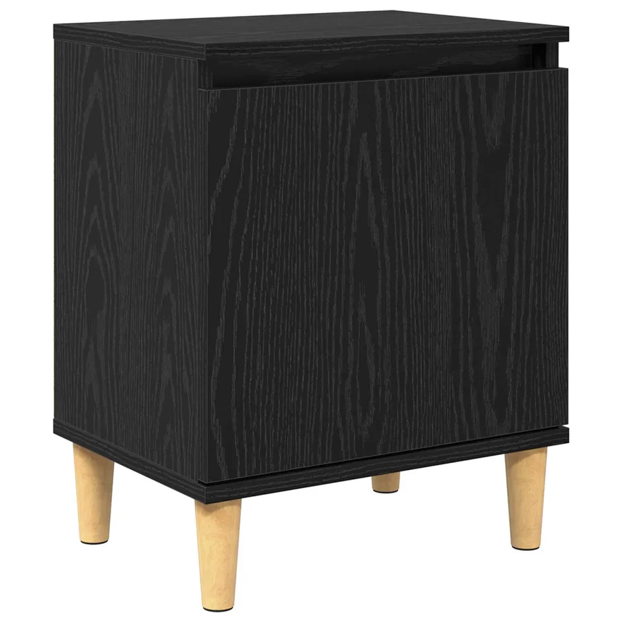 Cabinet de chevet Chêne noir 40 x 30 x 50 cm Bois d'ingénierie - 2