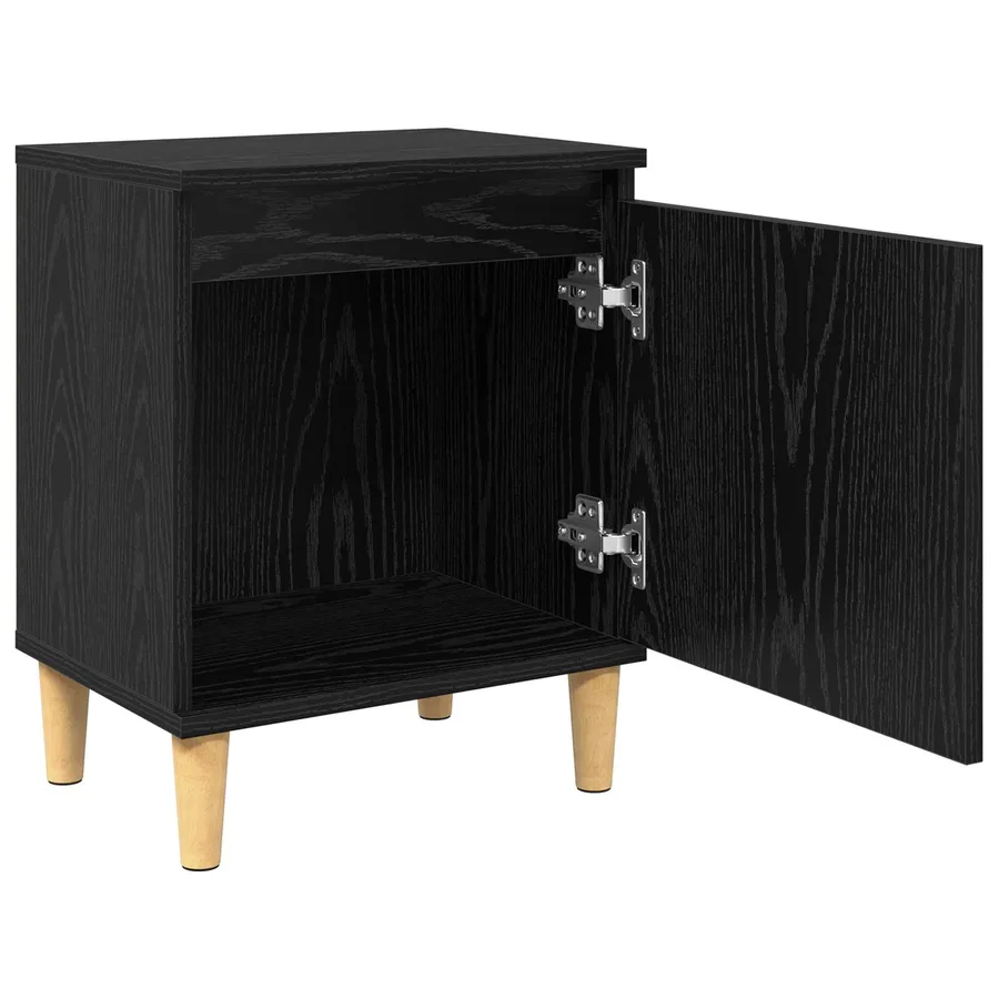 Cabinet de chevet Chêne noir 40 x 30 x 50 cm Bois d'ingénierie - 5